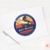 Gerichte Personen Custom Text Lady Warrior Ronde Sticker (Envelop)