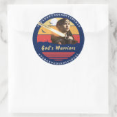 Gerichte Personen Custom Text Lady Warrior Ronde Sticker (Tas)