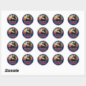 Gerichte personen Custom Text Warrior Ronde Sticker (Vel)