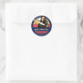Gerichte personen Custom Text Warrior Ronde Sticker (Tas)