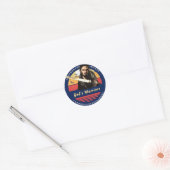 Gerichte personen Custom Text Warrior Ronde Sticker (Envelop)