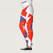 Gerichte Red Blue White Abstracte Art-Leggings Leggings (Links)