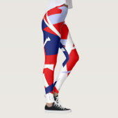Gerichte Red Blue White Abstracte Art-Leggings Leggings (Rechts)