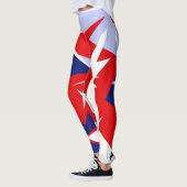 Gerichte Red Blue White Abstracte Art-Leggings Leggings (Links)