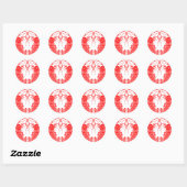 Gerichte stekelige kreeften ronde sticker (Vel)