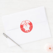 Gerichte stekelige kreeften ronde sticker (Envelop)