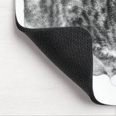 Gerichte tabby, fluwelen bureautonen muismat (Hoek)