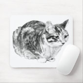 Gerichte tabby, fluwelen bureautonen muismat (Met muis)