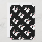 Gerichte witte bunnies met rode ogen Uitnodiging (Achterkant)