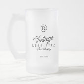 gerijpt als fine whiskey monogram & est jaar matglas bierpul (Links)