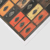 Gerijpt Geschilderd Lade Houten Paneel AT5 Decoupa Tissuepapier (Detail)