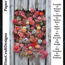 Gerijpt rustiek hout met bloemen CL4 plakboek papi