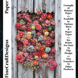 Gerijpt rustiek hout met bloemen CL4 plakboek papi