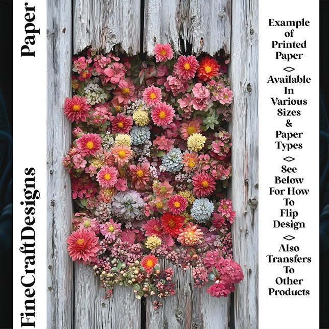 Gerijpt rustiek hout met bloemen CL4 plakboek papi (Creator heeft geüpload)