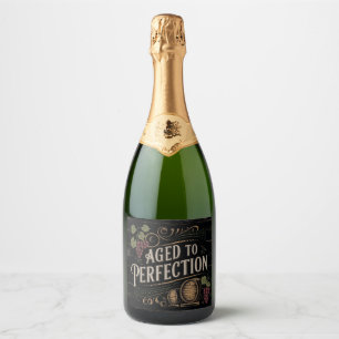 Gerijpt tot in de perfectie met Rustic Barrel Them Sparkling Wijnetiket