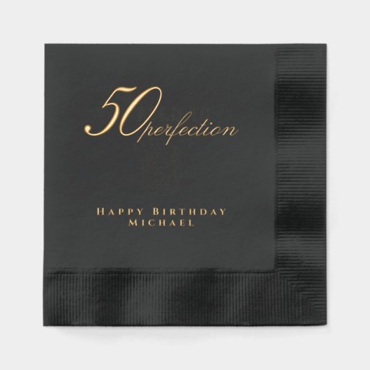Gerijpt tot Perfectie Cocktail 50ste Verjaardagsfe Folie Servetten (Voorkant)