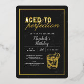 Gerijpt tot Perfectie Cocktail Verjaardagsfeest Folie Uitnodiging (Voorkant)