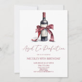 Gerijpt tot perfectie rode wijn boog verjaardagsfe kaart (Voorkant)