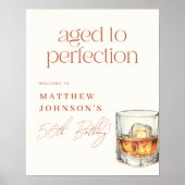 Gerijpt tot Perfectie Whiskey Verjaardag Welkom Te Poster (Voorkant)