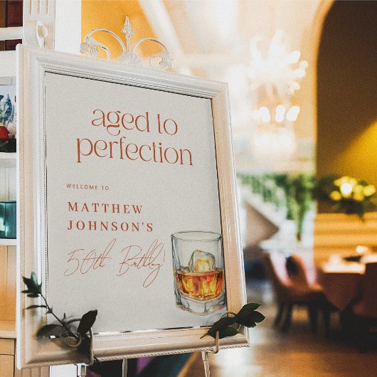 Gerijpt tot Perfectie Whiskey Verjaardag Welkom Te Poster