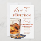 Gerijpt tot perfectie Whisky Glass verjaardagsfees Kaart (Voorkant)