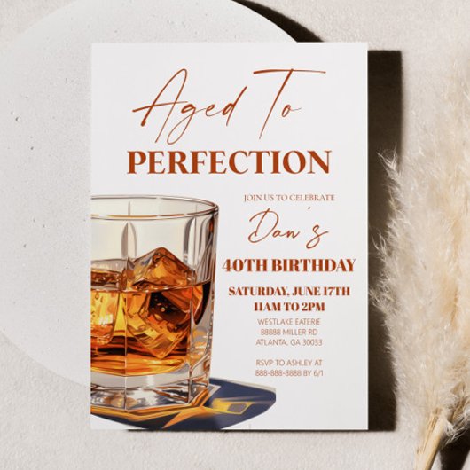 Gerijpt tot perfectie Whisky Glass verjaardagsfees Kaart