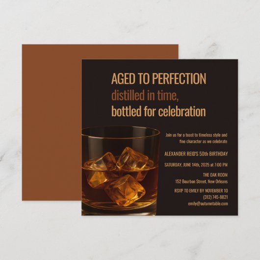 Gerijpt tot perfectie | Whisky-verjaardag (Voorkant / Achterkant)