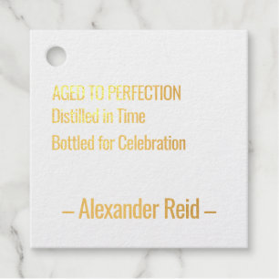 Gerijpt tot perfectie Whisky-verjaardag Bedankjes Labels