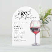 Gerijpt tot perfectie wijn 40e verjaardag partij b kaart (Staand voorkant)