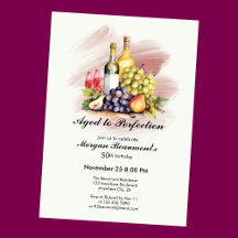 Gerijpt tot Perfectie Wijn Thema 50ste Verjaardags