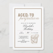 Gerijpt tot Perfectie Witte Whiskey Verjaardagsfee Kaart (Voorkant)
