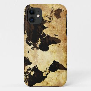 gerijpt-wereldkaart Case-Mate iPhone case