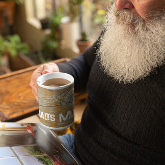 Gerijpte houtnerf plank koffiemok