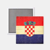  gerijpte Kroatische vlag Magneet (Voorkant / Achterkant)