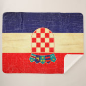  gerijpte Kroatische vlag Sherpa Deken (Voorkant (horizontaal))