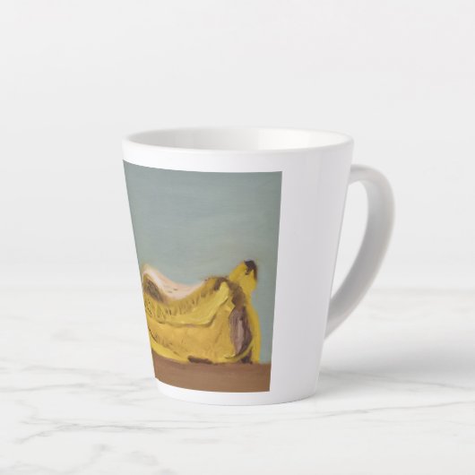 gerijpte schil latte mok (Rechterhoek)