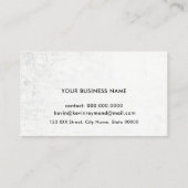 Gerijpte textuur wit professioneel elegant visitekaartje (Achterkant)