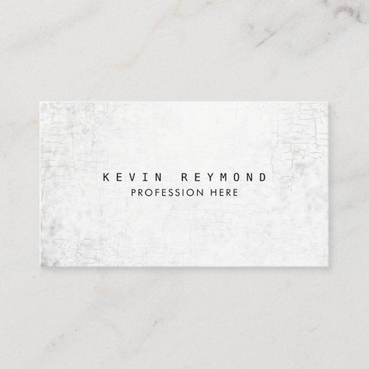 Gerijpte textuur wit professioneel elegant visitekaartje (Voorkant)