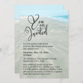 Gerimpeld Zand Aqua Water Foto Moderne Strand Brui Kaart (Voorkant / Achterkant)