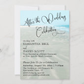 Gerimpeld Zand Aqua Water Na Strandreceptie Evenem Kaart (Voorkant)