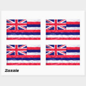 Gerimpelde vlag van Hawaï Rechthoekige Sticker (Vel)