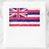 Gerimpelde vlag van Hawaï Rechthoekige Sticker (Tas)