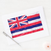Gerimpelde vlag van Hawaï Rechthoekige Sticker (Envelop)