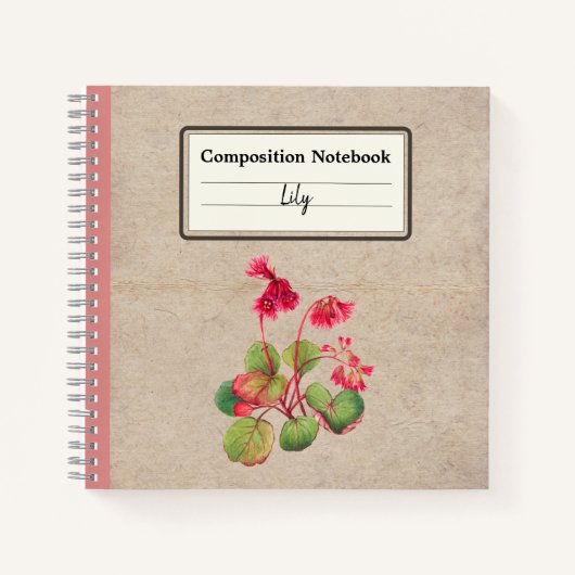 Geringde Galax Bloem Gepersonaliseerde Compositie Notitieboek (Voorkant)