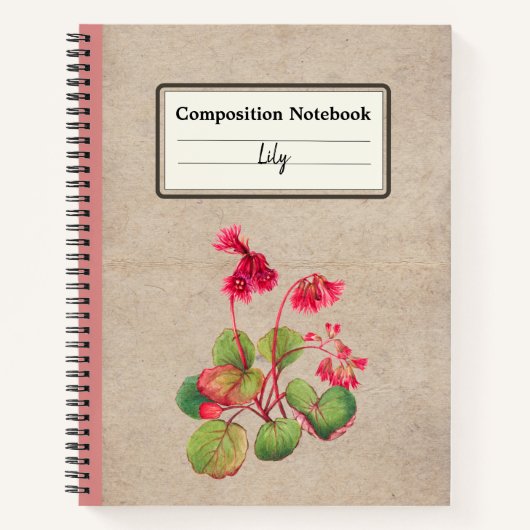 Geringde Galax Bloem Gepersonaliseerde Compositie Notitieboek (Voorkant)