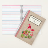 Geringde Galax Bloem Gepersonaliseerde Compositie Notitieboek (Binnen)