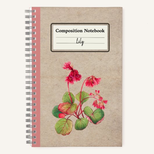 Geringde Galax Bloem Gepersonaliseerde Compositie Notitieboek (Voorkant)