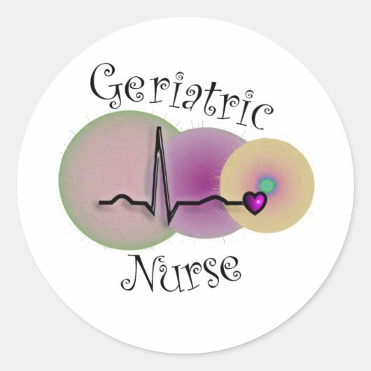 Geripediatrische verpleegkundigen ronde sticker (Voorkant)