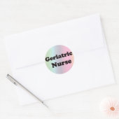 Geripediatrische verpleegster ronde sticker (Envelop)