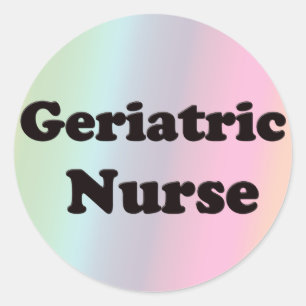 Geripediatrische verpleegster ronde sticker